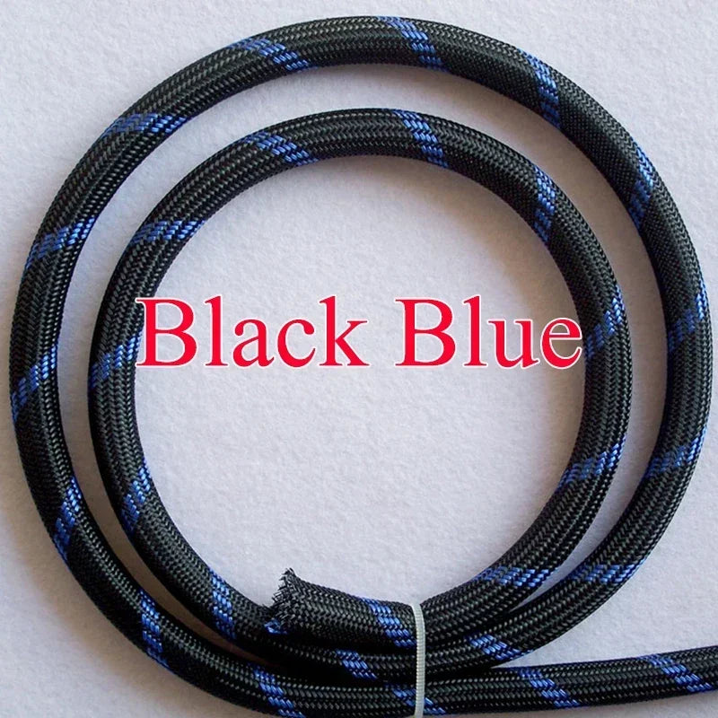 1/5/10M New Tight PET Braided Sleeve 2 4 6 8 10 12 14 16 20 25 30mm High Density Insulated Cable Protection Expandable Sheath