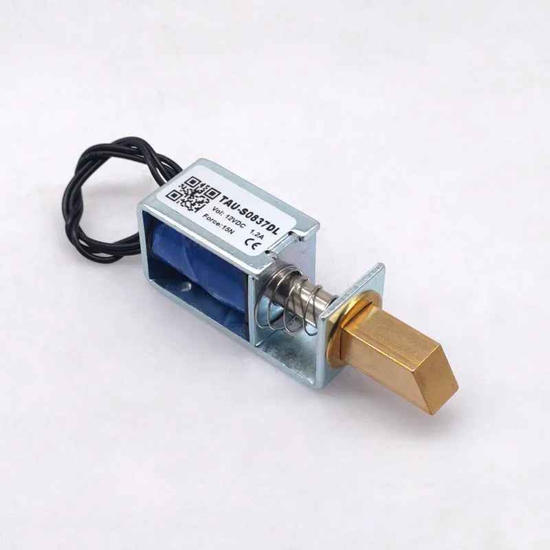 1Pc TAU-S0837DL DC 6V 12V 24V Electric Locks Electromagnet Stroke 10mm Magnetic Lock for the Cabinet Door Lock