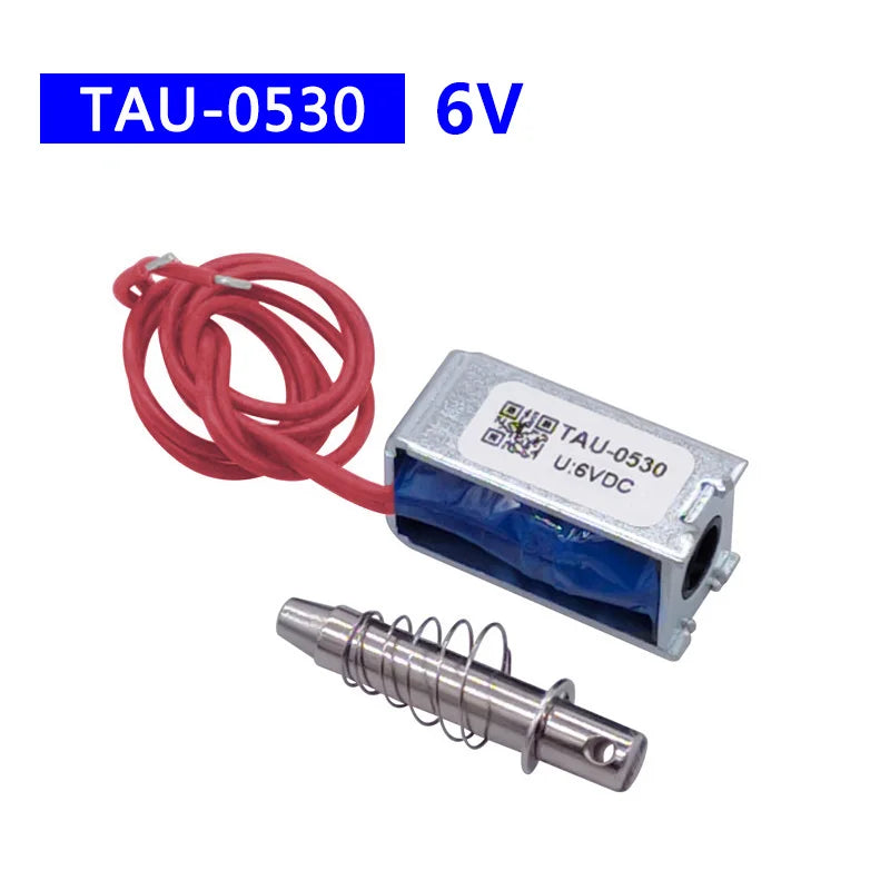Dc 6V 12V 24V Magnetic Solenoid TAU-0530 Push&Pull Open Frame Electromagnet TAU-0530T TAU-0530B Stroke 10mm Keeping Force 700g