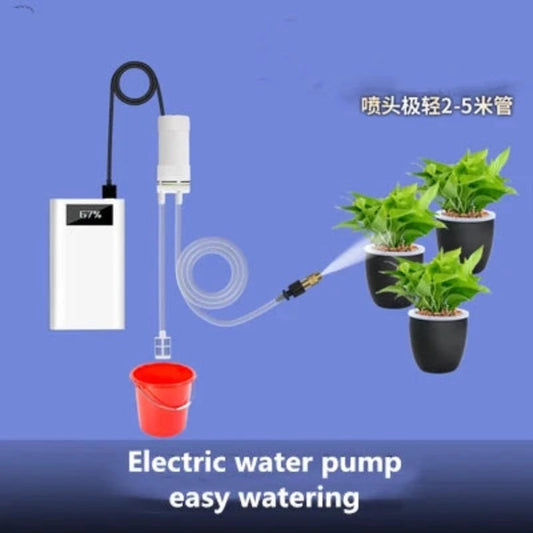DC 5V Electric Water Pump USB Charging Treasure Watering Can Spray Gun Portable Multi-functional Household Water Pomp  Adjust