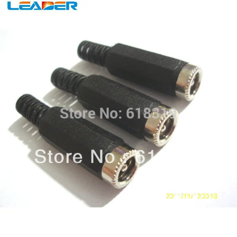 500 Pcs 5.5x2.1mm DC Power Cable Female Plug Connect Socket DC Power Black By Singapore Post