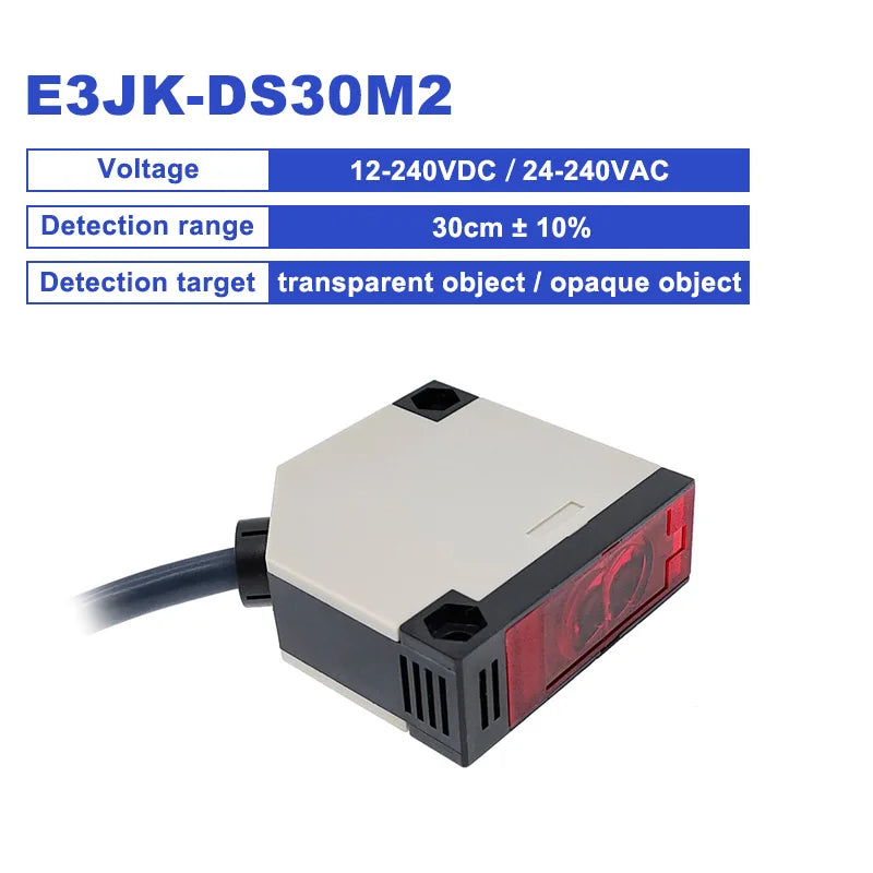 E3JK-R4M1/2 E3JK-DS30M1/2Photoelectric Switch DC24V AC220V 24V-220V Diffuse Reflection Infrared Switch Diffuse Reflective Sensor
