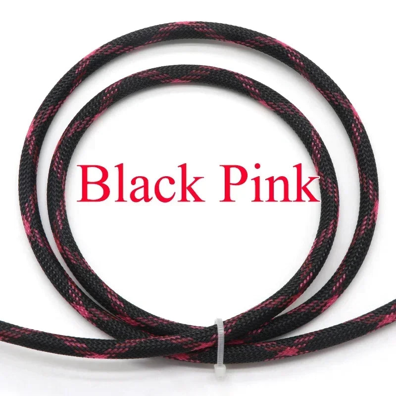 1/5/10M New Tight PET Braided Sleeve 2 4 6 8 10 12 14 16 20 25 30mm High Density Insulated Cable Protection Expandable Sheath