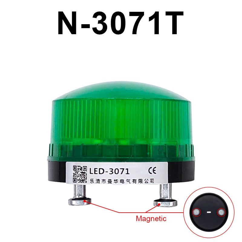 Strobe Signal Warning light with alarm sound buzzer N-3071 12V 24V 220V LED Lamp small Flashing Light Indicator lights LTE-5061
