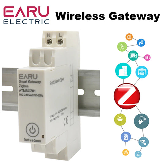 48555109744833,Tuya Wireless Zigbee Bridge Smart Home AC100~240V 50/60Hz Din-Rail Zigbee Gateway Hub Remote Control  for Alexa Google Home