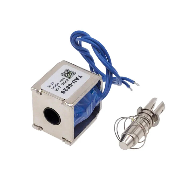 TAU-0826B Electric Magnet 2kg/20N 0826 Stroke 10mm 6V Pull Push 24V 12V Solenoid Electromagnet