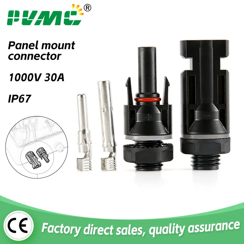 Solar PV 1000V  connector for solar panel mount and inverter Panel solar connector solar  coupler IP67