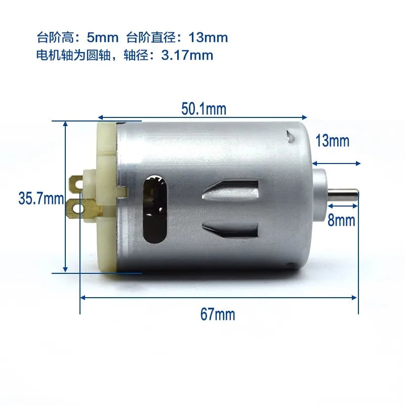 540 High Speed Motor High Torque DC 3V 6V Motor Manufacturing Micro Hand Electric Drill Grinding Machine Electric Tool Motor