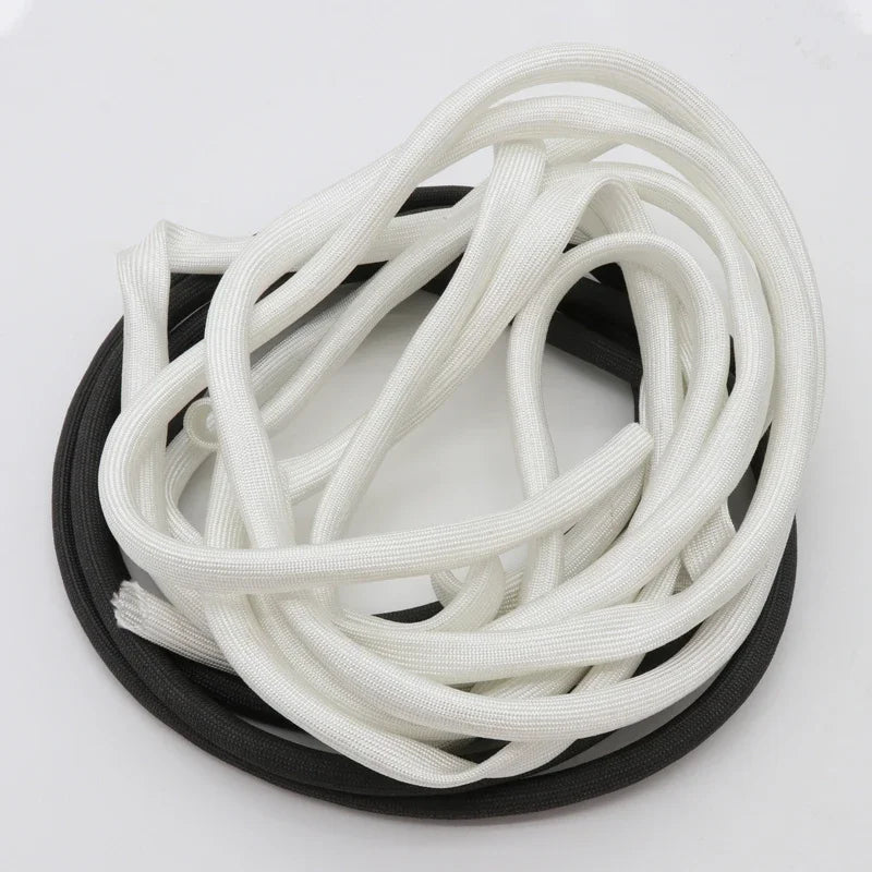 1/5M ID 1mm ~ 40 mm Braided Fiberglass Sleeve 600 Deg.C High Temperature Chemical Glass Fiber Tube Fiberglass Sleeving