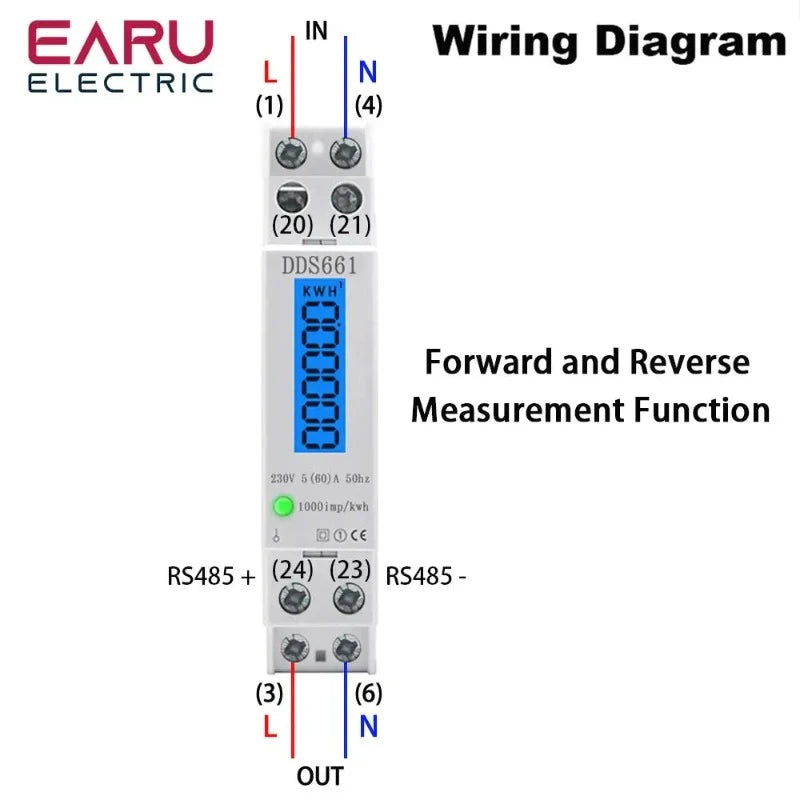 electrical center b2c | Single Phase Backlight Wattmeter Power LCD ...