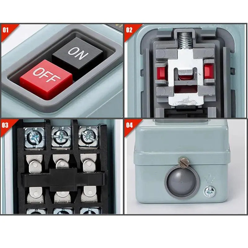 Start Push Button Switch AC220V 380V 3 phase BS211B BS216B BS230B Motor Control Start Stop ON-OFF 3.7KW - electrical center b2c