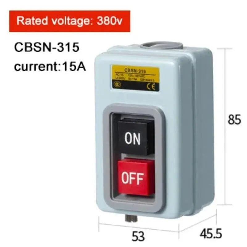 Start Push Button Switch AC220V 380V 3 phase BS211B BS216B BS230B Motor Control Start Stop ON-OFF 3.7KW - electrical center b2c