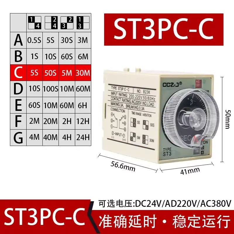 ST3P Series Time Relay (ST3PA/ST3PC)
