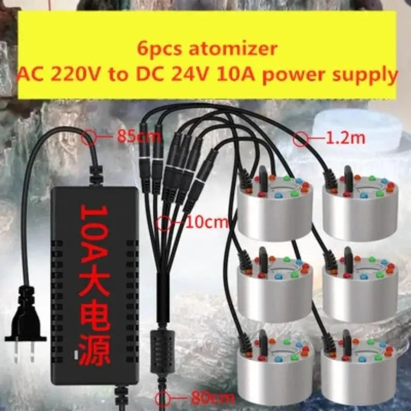 Ultrasonic Humidifier AC 220V To DC 24V Mist Maker Fogger Nebulizer Water Fountain Fish Tank Pond Atomizer Head Air Humidifier - electrical center b2c