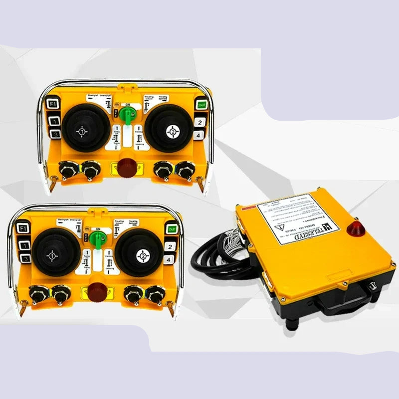 F24-60 joystick remote, V Segment 24v 2 Transmitter 1 Receiver radio control,5 speed joystick remote, emergency stop crane remote, 