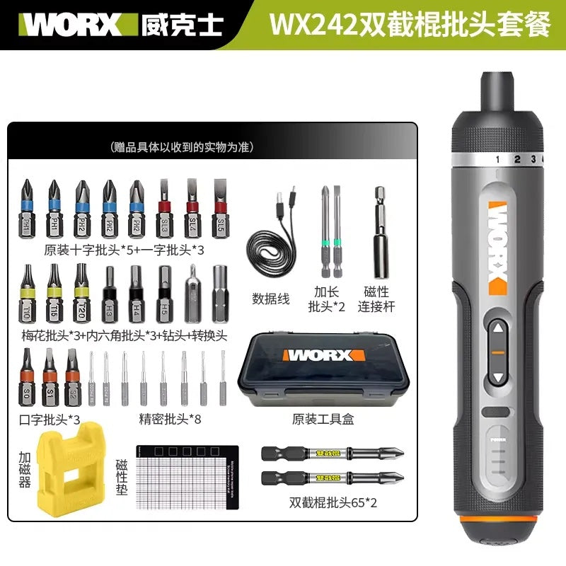 WORX Cordless Electric Screwdriver Set