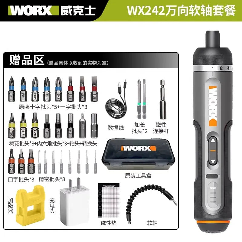 WORX Cordless Electric Screwdriver Set