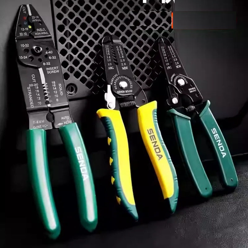 SDA 6"/6.5"/7"/7.5"/8.5" Multi-Function Wire Stripper &amp; Crimping Pliers, AWG Standard, Electrician 专用 Tool, Wire Cutter &amp; Terminal Crimper