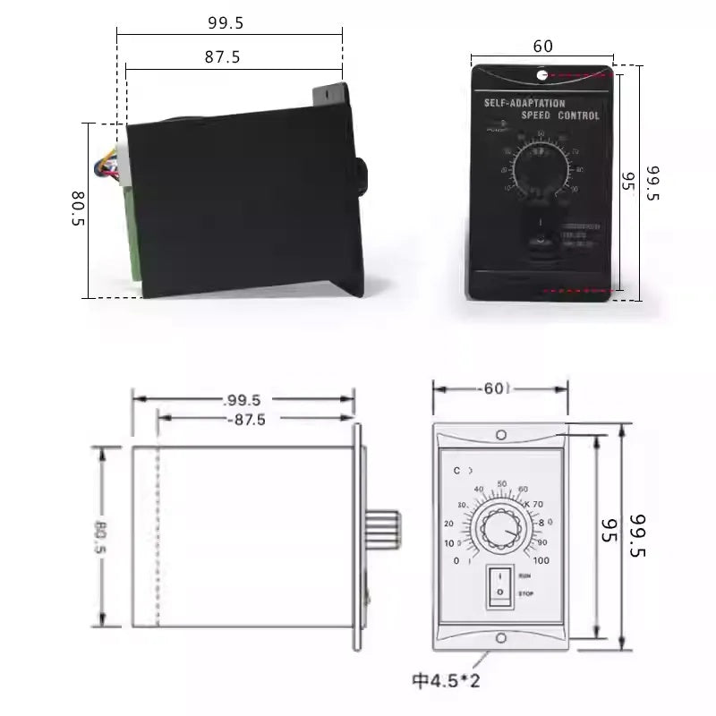 UX-52 MCU control multi-function Digital display Motor Speed 15W~250W AC220V Pinpoint Regulator Controller