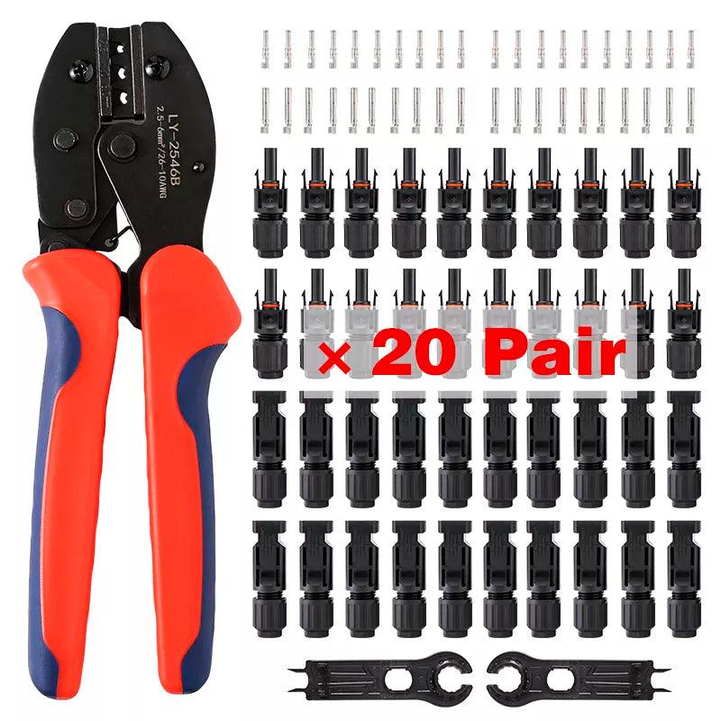 Activity Products 10/20/50 Pairs Solar Connector 1000V30A Solar Panel Branch  PV  Connectors Connect Tool Crimping pliers