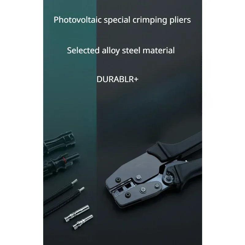 Connector Pressing Ratchet Special Wire Stripping and Crimping Tool for 10MM ²/ 16MM ² 8AWG/6AWG Solar Photovoltaic Cable