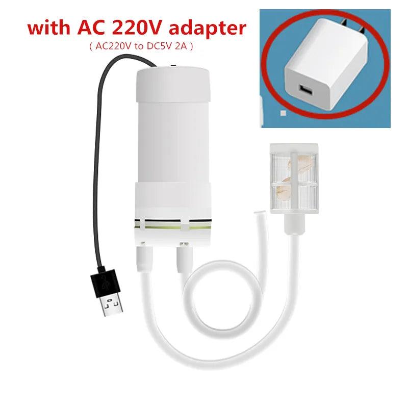 DC 5V 6V Micro Water Pump USB Power Bank Self-priming Pump AC 220V Rhinestone Drilling Water Pomp Angle Grinder Cutting Supply