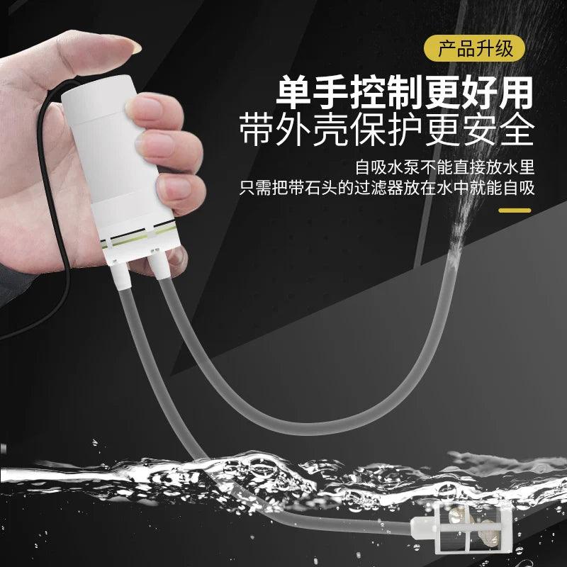 DC 5V 6V Micro Water Pump USB Power Bank Self-priming Pump AC 220V Rhinestone Drilling Water Pomp Angle Grinder Cutting Supply