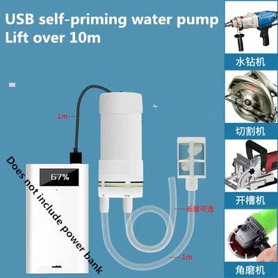 DC 5V 6V Micro Water Pump USB Power Bank Self-priming Pump AC 220V Rhinestone Drilling Water Pomp Angle Grinder Cutting Supply