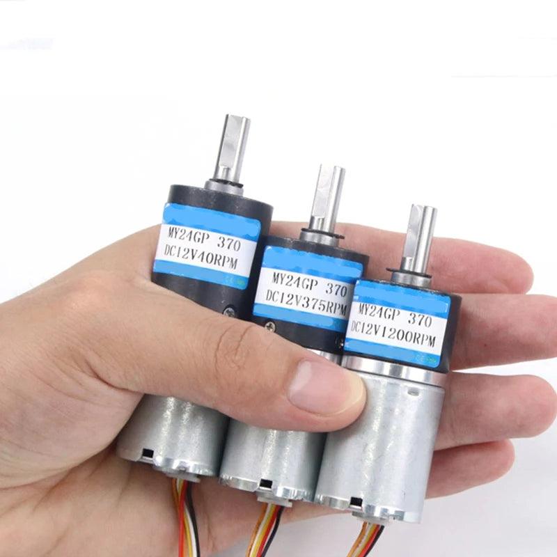 DC Brushless Planetary Gear Motor High Torque 25KG BLDC 12V 24V Low Noise Metal Gearbox Speed Reducer 9rpm-1200rpm PWM Moter