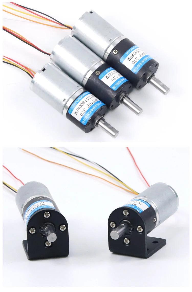 DC Brushless Planetary Gear Motor High Torque 25KG BLDC 12V 24V Low Noise Metal Gearbox Speed Reducer 9rpm-1200rpm PWM Moter