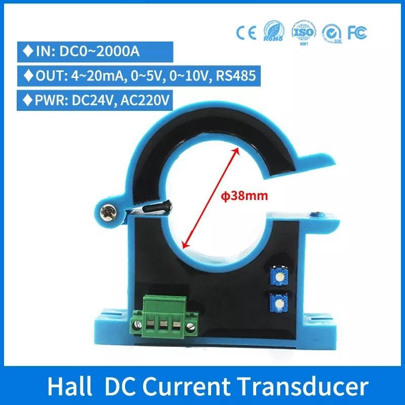 Open Loop Split Core CT Current Transformer Converter DC Current Transmitter Analog 4-20mA 0-10V output Hall Current Transducer 25mm aperture|DC12V,4-20ma relay