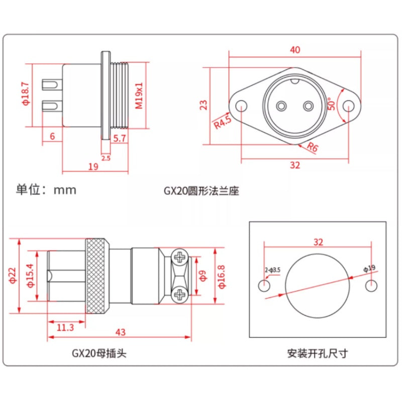 GX20 Aviation Connector, Diamond Flange Plug, M19 2-15 Pin Connector, Gold-Plated Contacts, GX20 Male Female Socket, Industrial Circular Connector, Zinc Alloy Aviation Plug, M19 Thread Connector, GX20 10 Pin, GX20 15 Pin