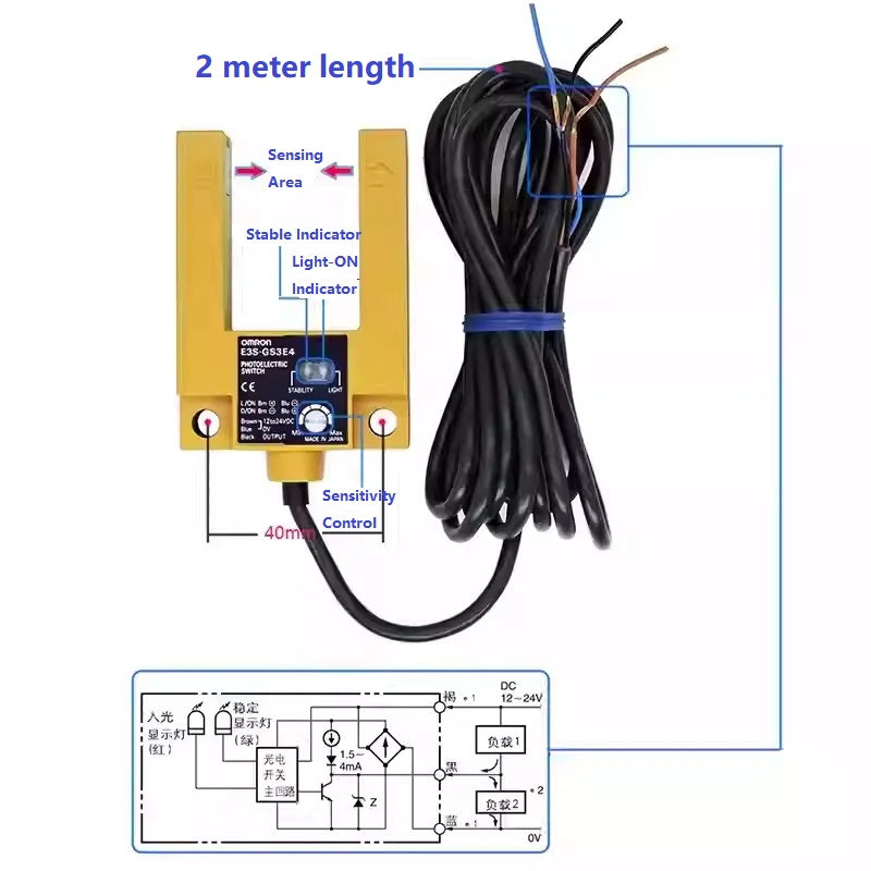 Omron U-shaped Photoelectric Sensor