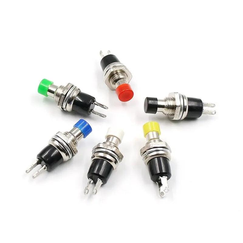 EARU- 10Pcs Micro DIY 7mm Thread 2 Pins Momentary Push Button Switch - electrical center b2c