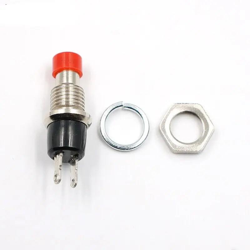 EARU- 10Pcs Micro DIY 7mm Thread 2 Pins Momentary Push Button Switch - electrical center b2c
