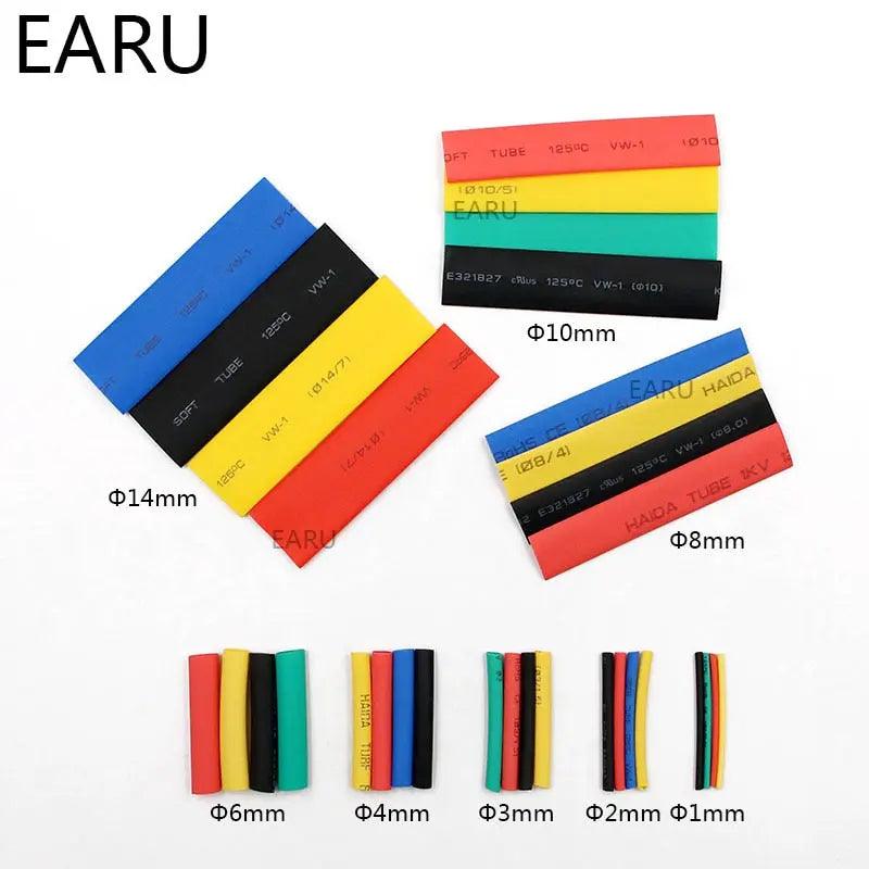 EARU- 164pcs Set Polyolefin Shrinking Assorted Heat Shrink Tube Set - electrical center b2c