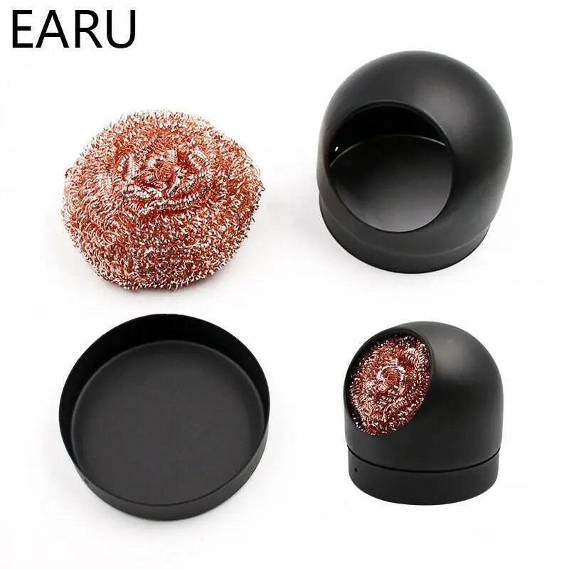 EARU- Metal Soldering Iron Tip Dross Cleaner with Stand - electrical center b2c