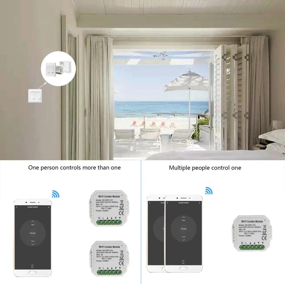 EARU- WiFi Smart Curtain Switch| Module Roller Blinds Shutter - electrical center b2c