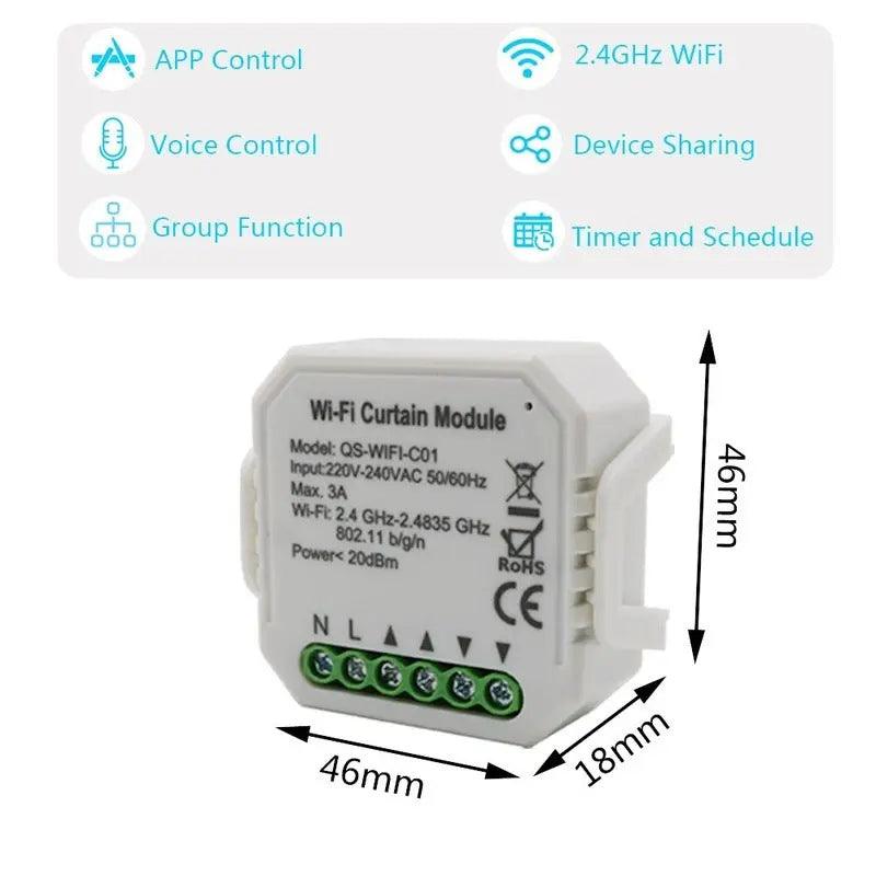 EARU- WiFi Smart Curtain Switch| Module Roller Blinds Shutter - electrical center b2c