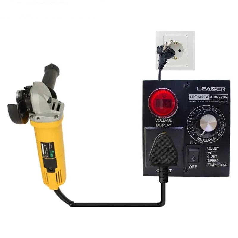 Free Shiping Speed Temperature Light Voltage Adjustable Dimmer AC220V 4000W Compact Variable Voltage Controller Adjust Regulator