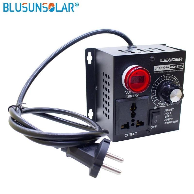Free Shiping Speed Temperature Light Voltage Adjustable Dimmer AC220V 4000W Compact Variable Voltage Controller Adjust Regulator