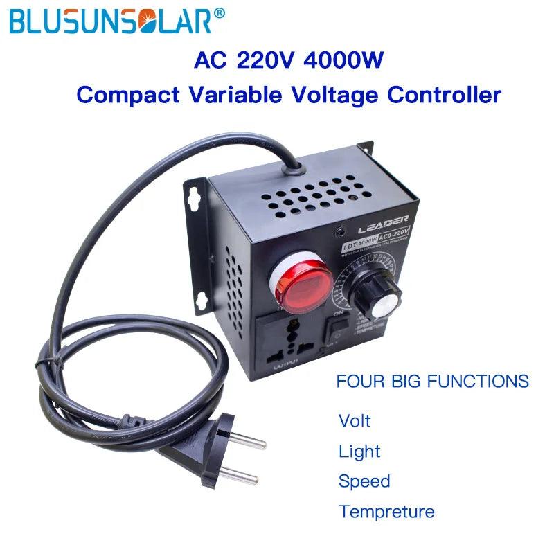 Free Shiping Speed Temperature Light Voltage Adjustable Dimmer AC220V 4000W Compact Variable Voltage Controller Adjust Regulator