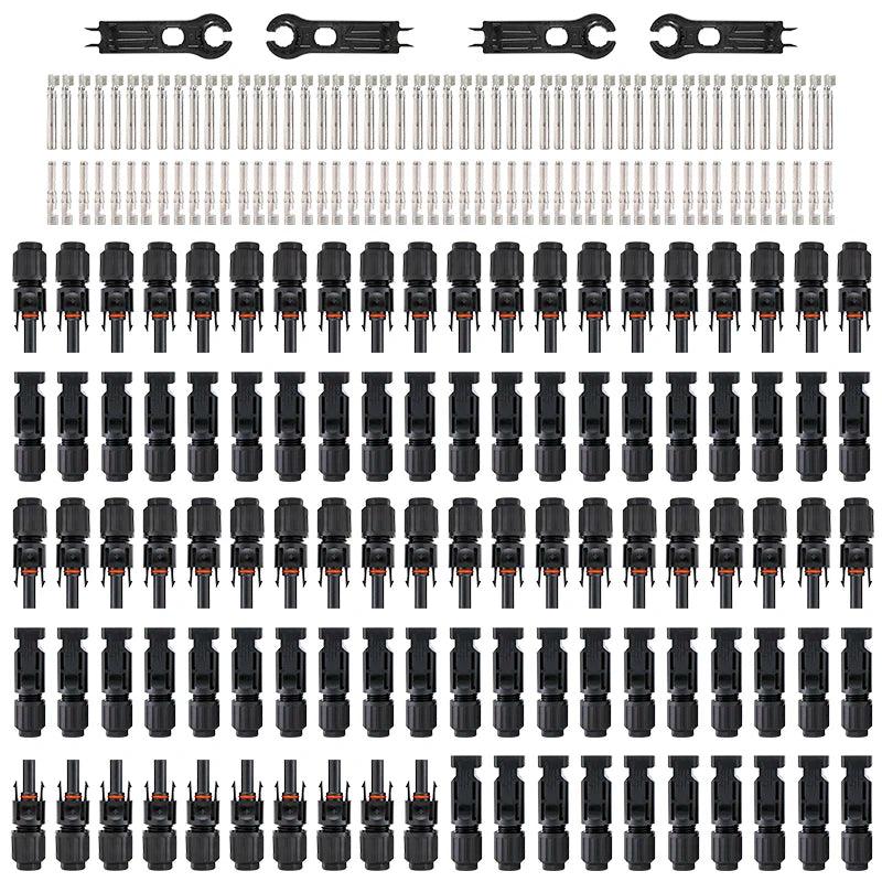 Free shipping Solar Photovoltaic Connector with Spanners IP67 Waterproof Solar Panel Cable PV Connectors Male/Female (10AWG)