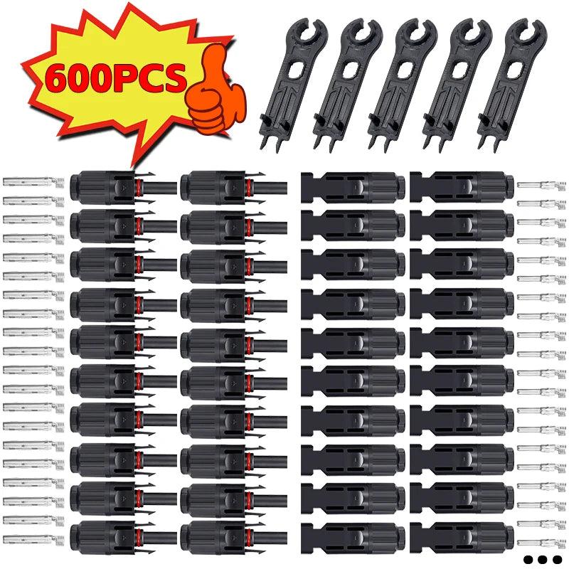 Free shipping Solar Photovoltaic Connector with Spanners IP67 Waterproof Solar Panel Cable PV Connectors Male/Female (10AWG)
