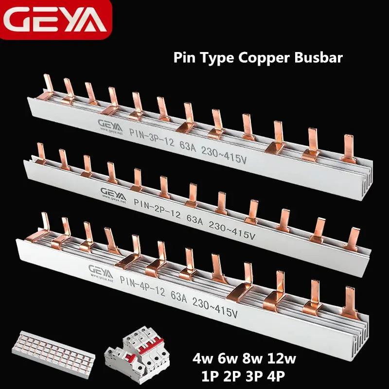 GEYA- PIN TYPE Copper Busbar| for MCB 63A/ 4,6,8,12WAY optional - electrical center b2c