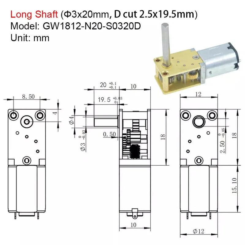 dc motor for electric lock