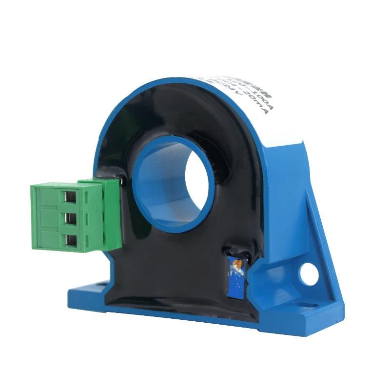 Hall Effect Current Sensor 600A Closed Loop Split Core AC Current Transmitter 4-20mA AC CT Hall Current Transducer 35mm aperture|DC24V powered