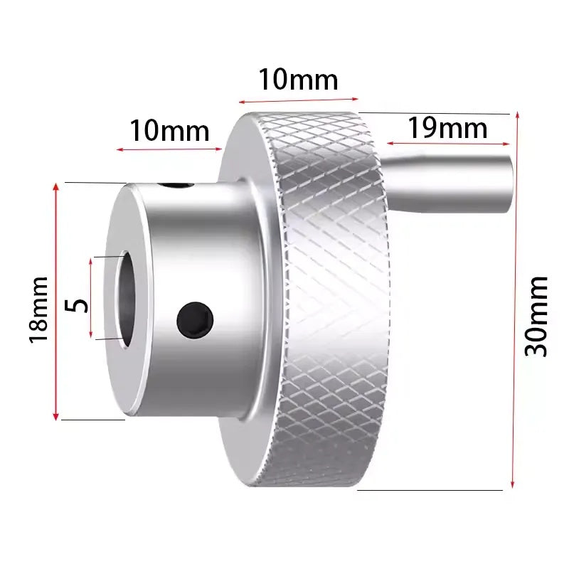 Aluminum Alloy Knurled Handwheel, Circular Rotating Disc Handle, Lathe Machine Hand Wheel, Slide Table Knob, Mechanical Manipulator Handwheel Disc Grip