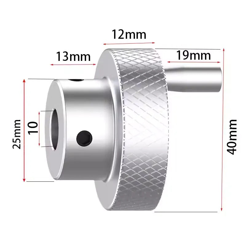 Aluminum Alloy Knurled Handwheel, Circular Rotating Disc Handle, Lathe Machine Hand Wheel, Slide Table Knob, Mechanical Manipulator Handwheel Disc Grip