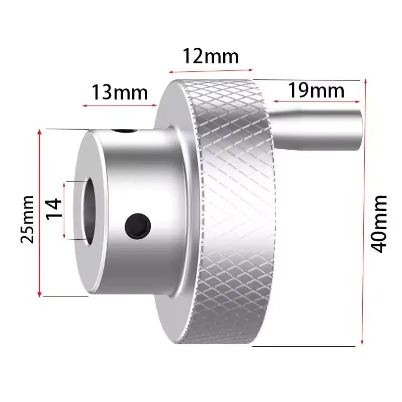 Aluminum Alloy Knurled Handwheel, Circular Rotating Disc Handle, Lathe Machine Hand Wheel, Slide Table Knob, Mechanical Manipulator Handwheel Disc Grip